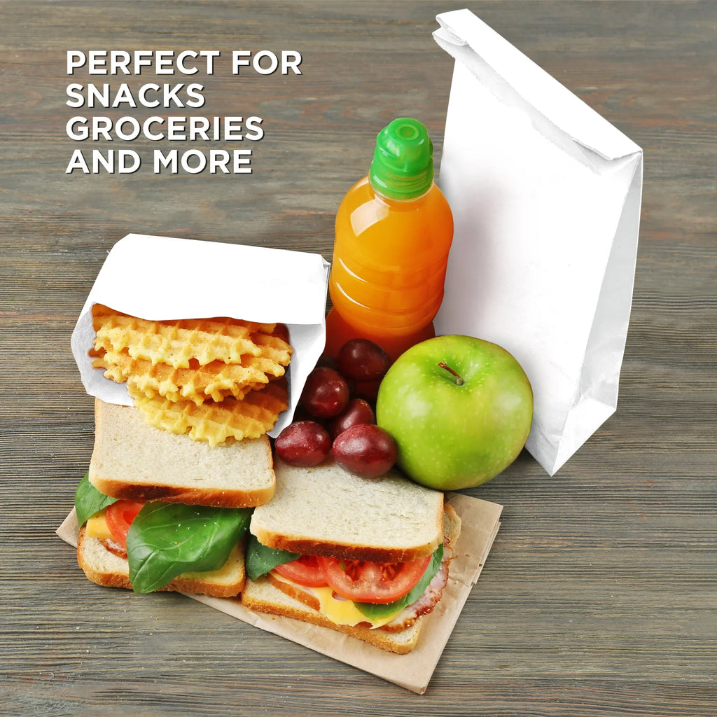 Lunch x White 6.13 Shopping Durable Bags 8 12.44 Sack Paper x Barrel 4.13" Grocery Retail Pack] [200 LB