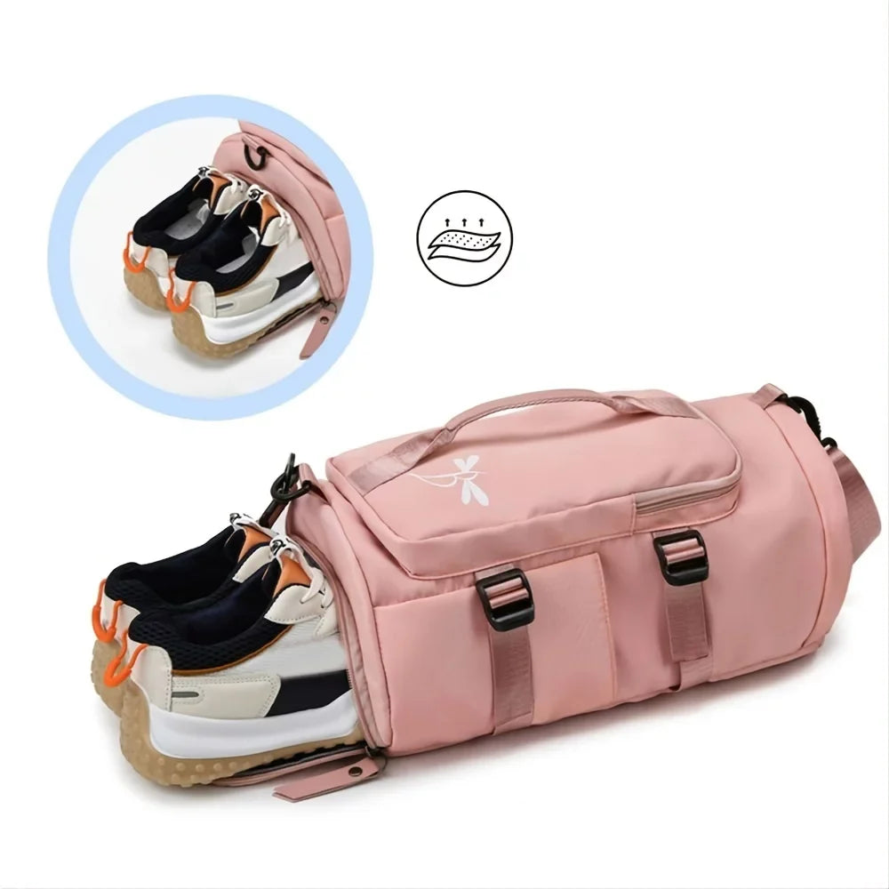 With Storage Lightweight Sports Bag, Shoulder Bag, Casual Large-capacity Bag Portable Compartment Multi Shoes