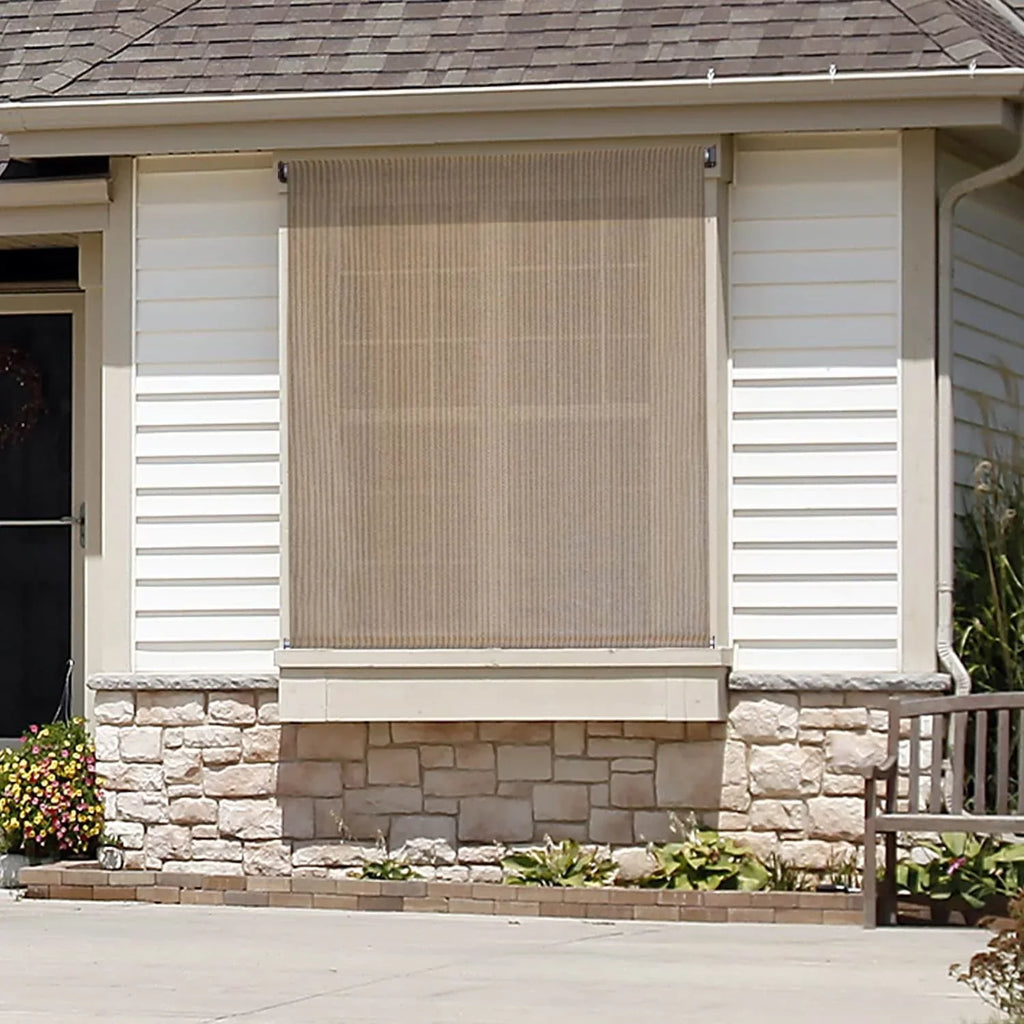 Sun in. Cordless Keystone P7225 Fabrics 96 exterior Shade, Canyon x 72