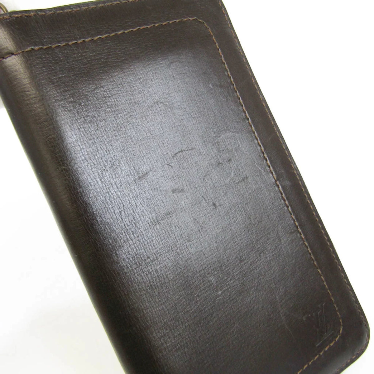 (bi-fold) M97025 Wallet Zippy Coffee Utah Organizer (Good) Pre-Owned Utah Men's Leather Long
