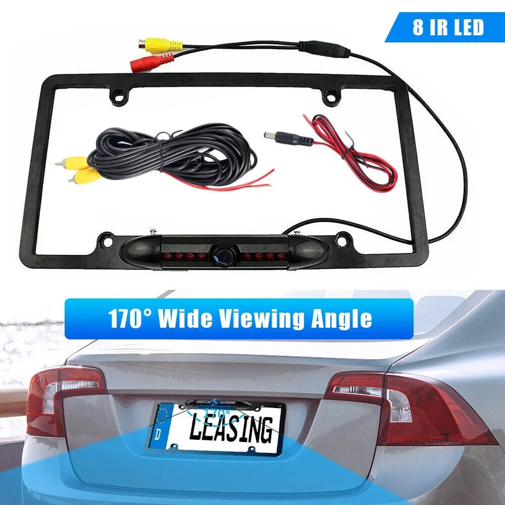 Plate with Backup Rear Vision Car Camera Night - View License Frame