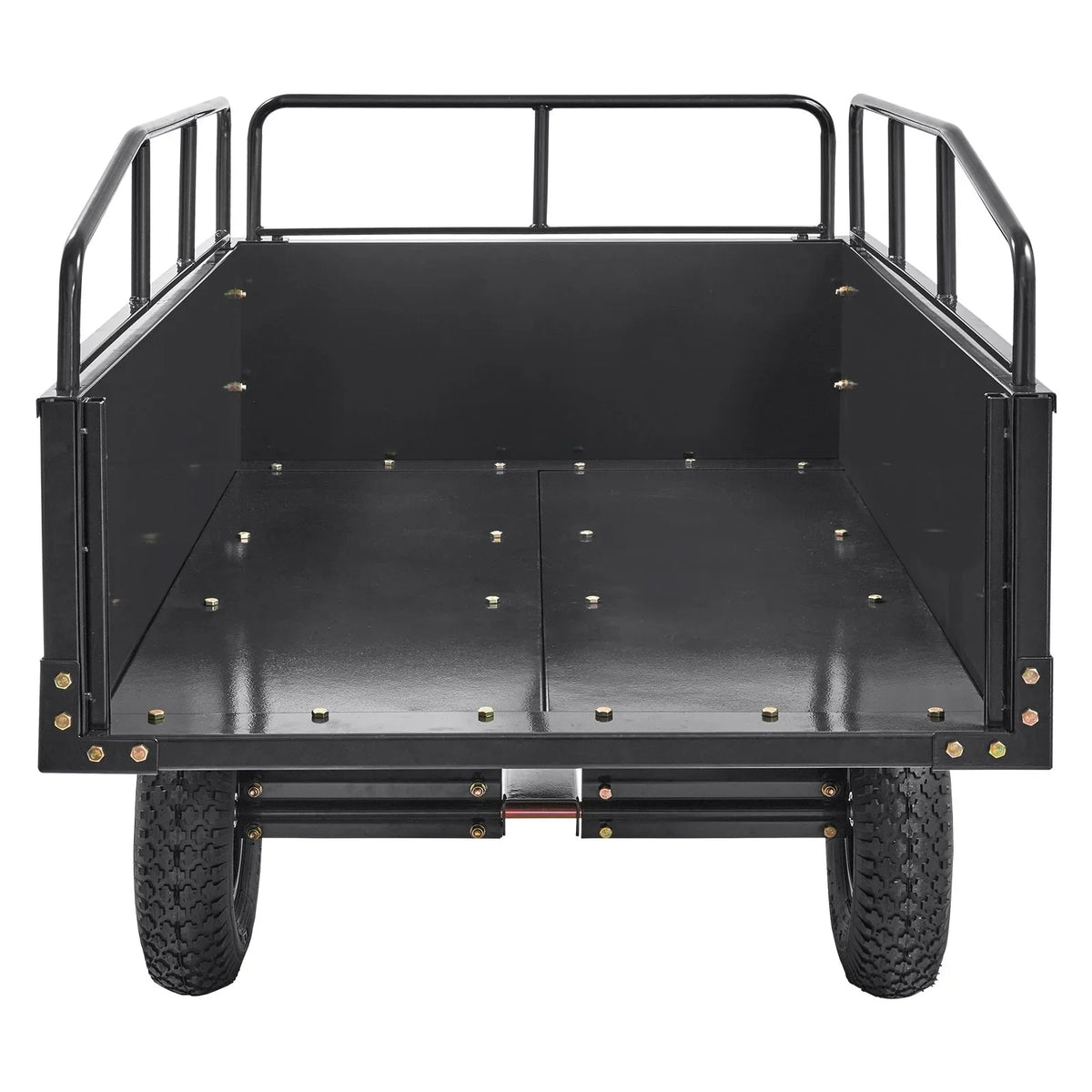750lb 15 for with ATV Utility Mower Capacity, Cart Feet VEVOR Duty Riding Heavy Lawn Trailer Cubic Dump Trailer, Tractor Garden Steel