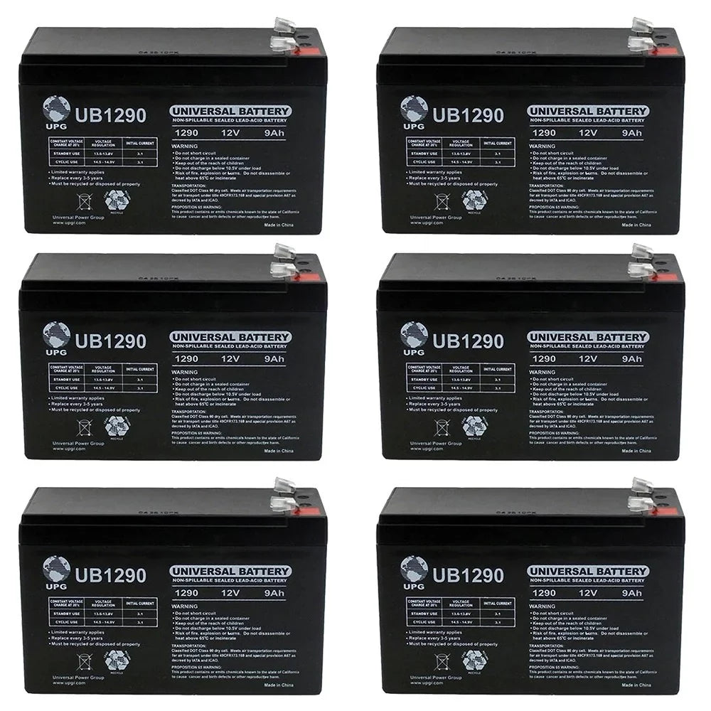 '- Evo 12V Pack SLA Scooter 6 500w Electric Battery for 9Ah The