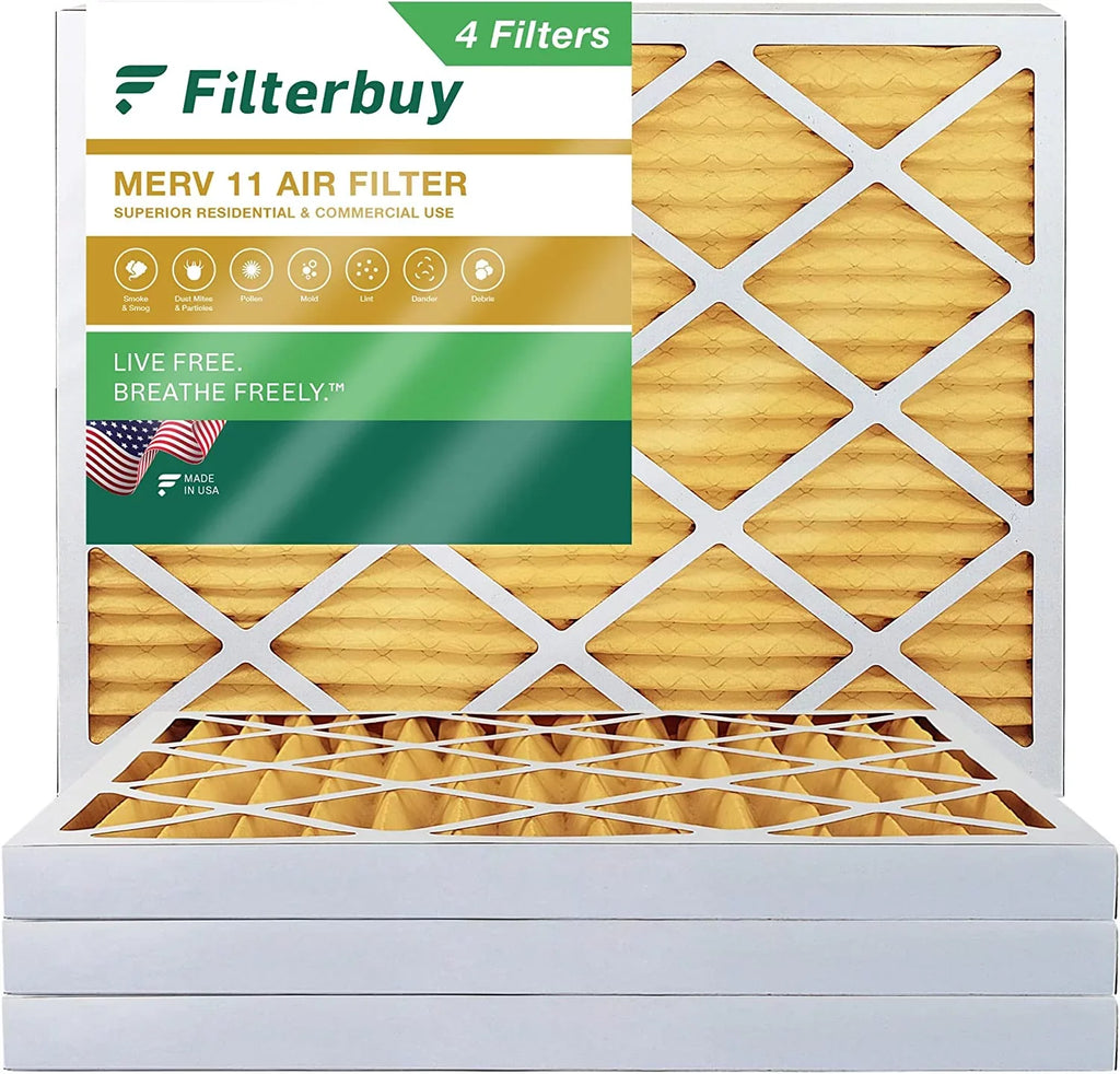 Pleated Filters Air 18x24x2 11 (4-Pack) AC HVAC Furnace Filterbuy MERV