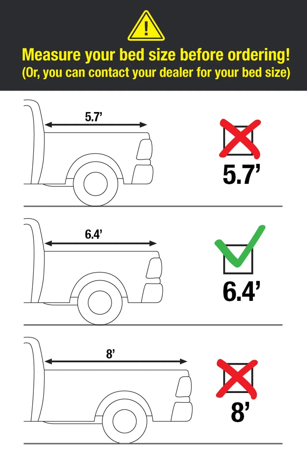 2500 Soft 6'4" Cover 2003-2023 Ram Compatible Bed 2019-2023 Classic Bed MaxMate with TCD484011 (76") Tonneau Truck Quad-fold 2002-2018 3500; Dodge 1500; | |