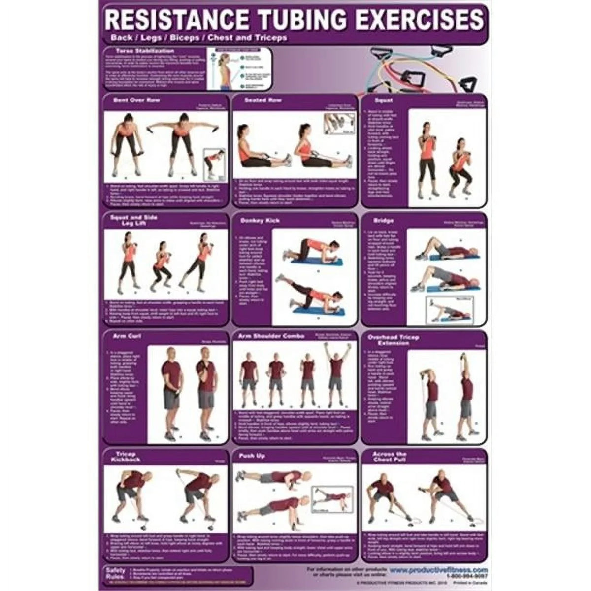 Back, Biceps, CRTLL Resistance Fitness Legs, and Laminated - Productive Triceps Chest Tubing