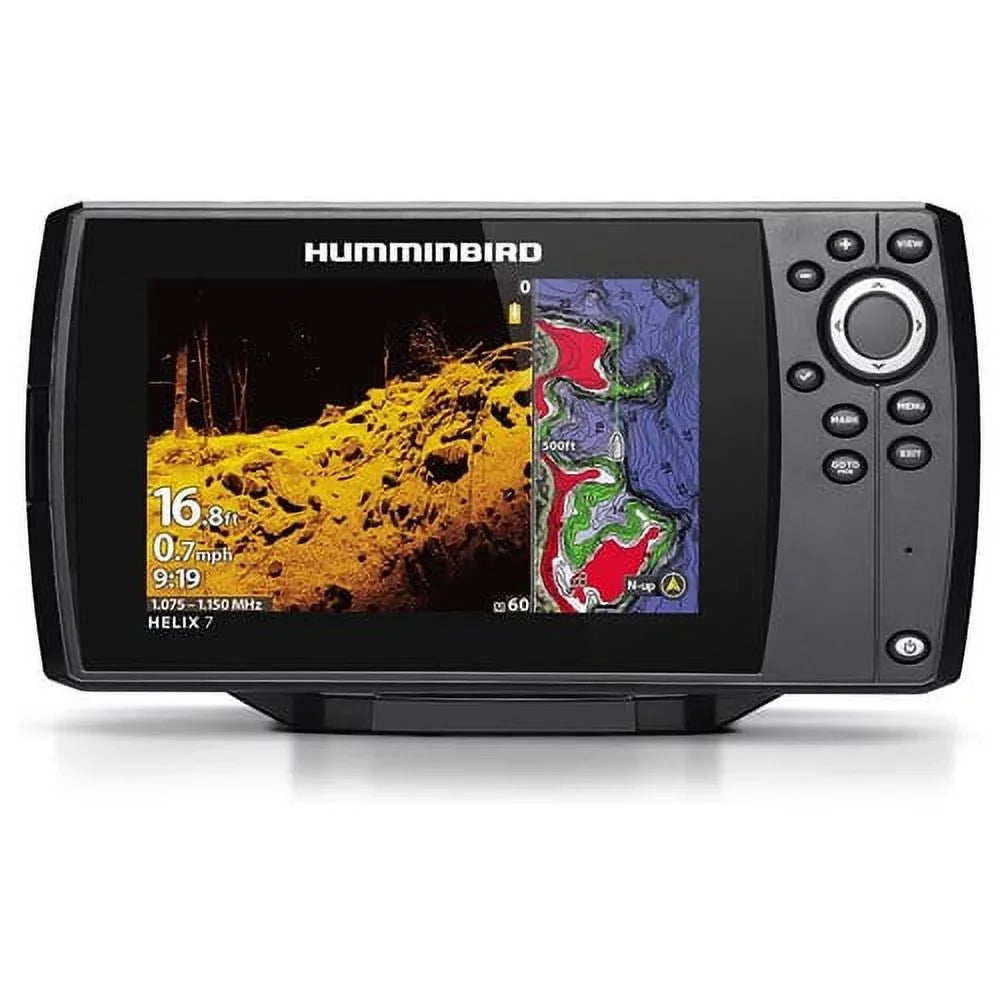 GPS Finder, Dual -411610-1 MEGA Display 7 G4 HELIX Spectrum, Humminbird CHIRP Color 7in Fish DI