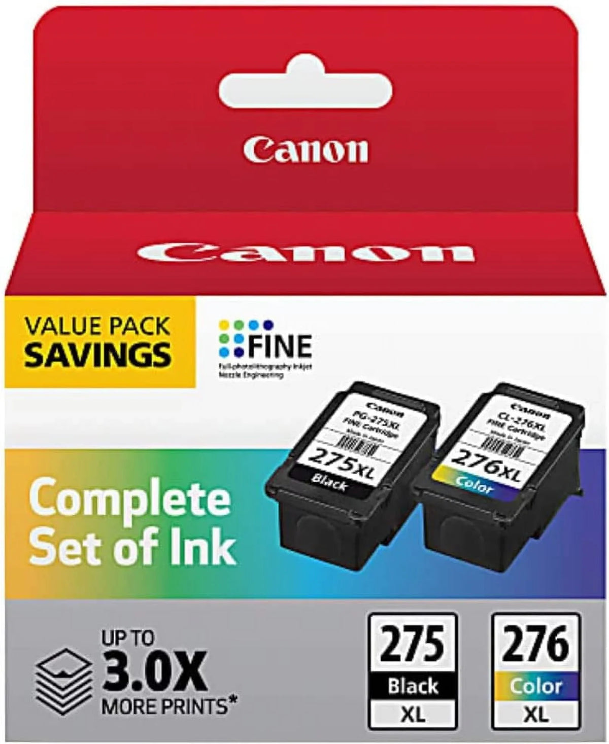 Printers Multicolor and Ink Canon CL-276 XL TS3522 / TR4720 PIXMA PG-275 XL to Printer for Compatible TS3520,