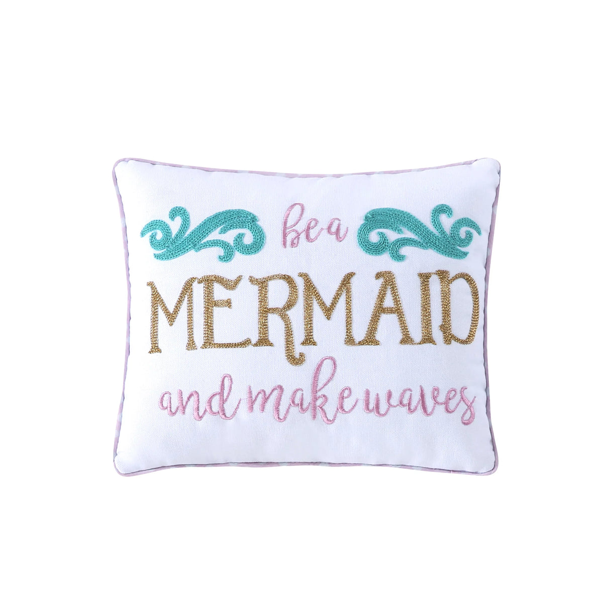 Piece Reversible Pink, Mermaid Sheet, Quilt, Flat - Bed Floral Set Baby Levtex - - Fitted Includes Taupe Pilow Sheet, Aqua, - Pillow Case, Toddler 5 Decorative Set