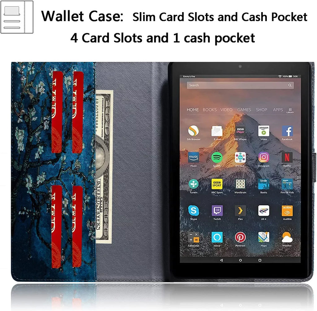 2018/2017/2016/2015), Fire Van 5th for Case Gogh 8 Stand Amazon Oil HD Kindle ing 8" (8th/7th/6th Gen,