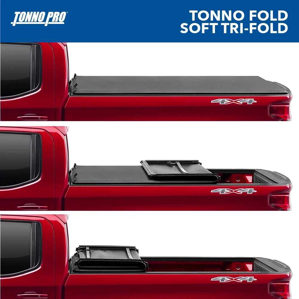 | Fold, Tonneau Tonno Fits - | Bed (72.7") Truck Cover 1" 6' Soft Pro 2019 Folding Bed 2023 Ranger 42-318 Tonno