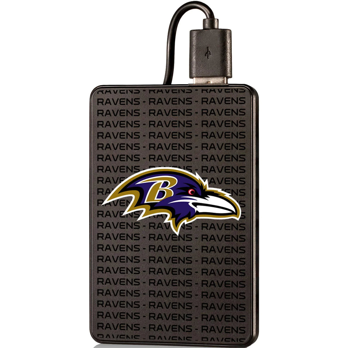 Text Baltimore 2000 Credit mAh Backed Powerbank Ravens Card