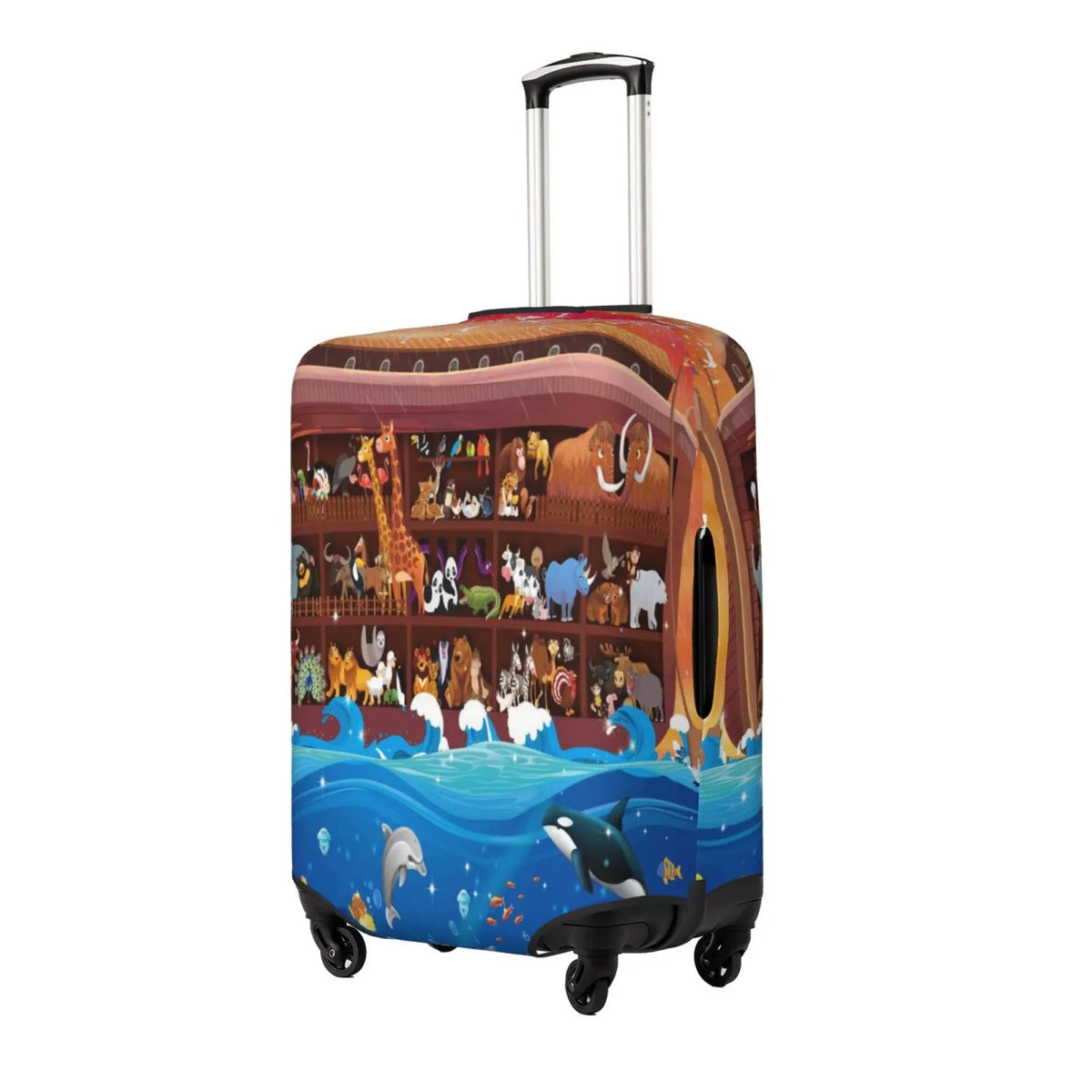 18-32 Noah'S - Ark2 Print Luggage Washable Inch Cover Fits Fashion Animals On Protector Luggage Junzan Suitcase