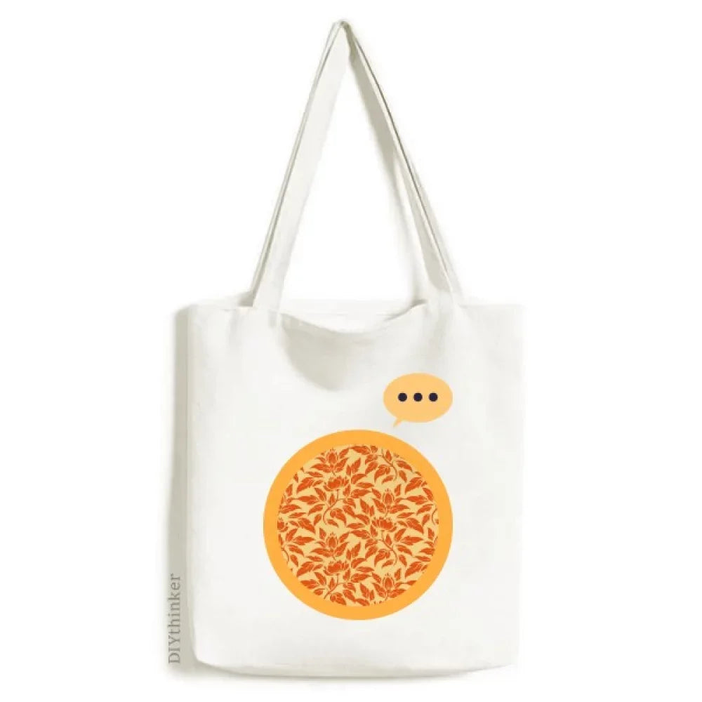 bag canvas floral decorative en tote shoulder orange sack classic expression