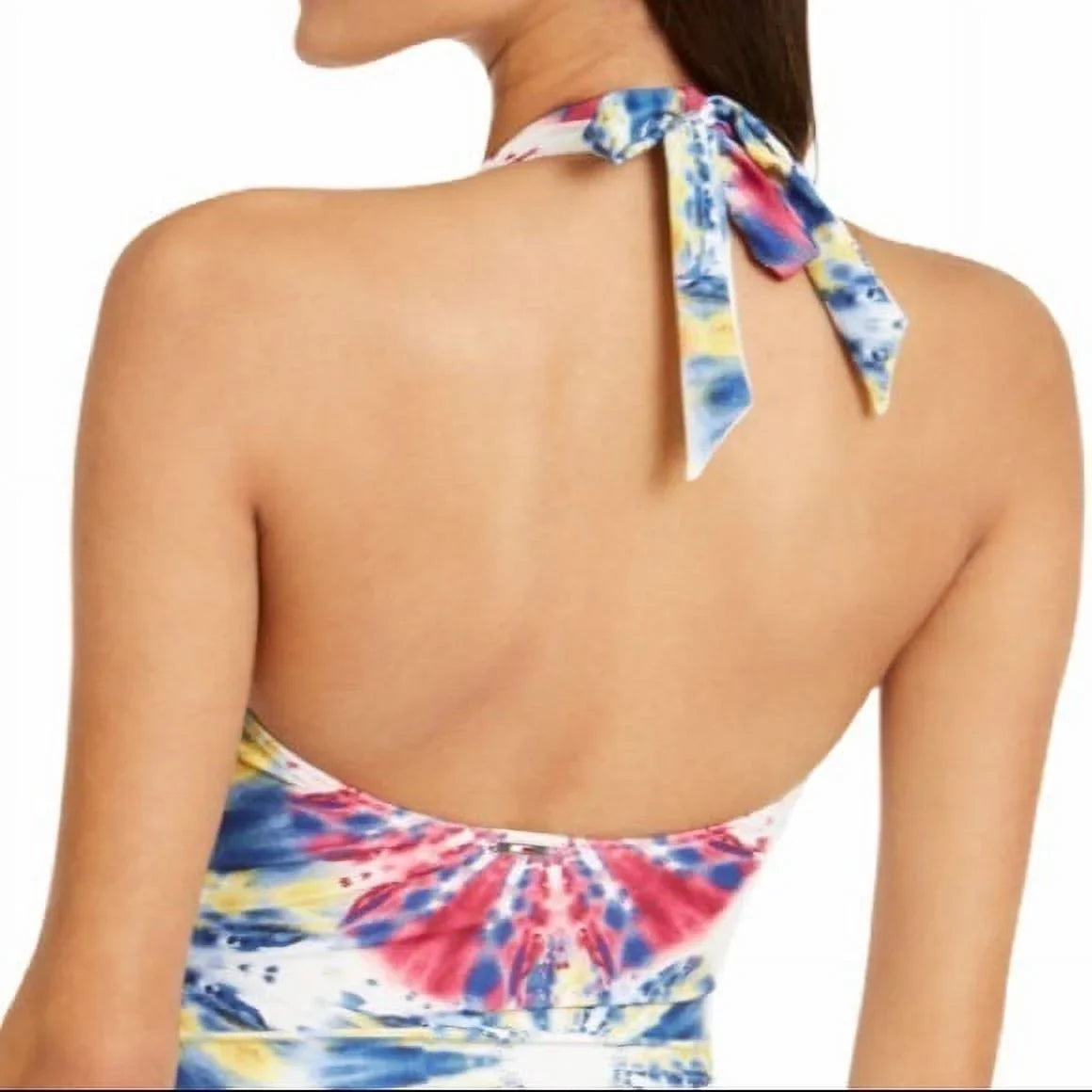Tummy Swimsuit, TIE-DYE Control US 18 Halter Hilfiger One-Piece Tommy
