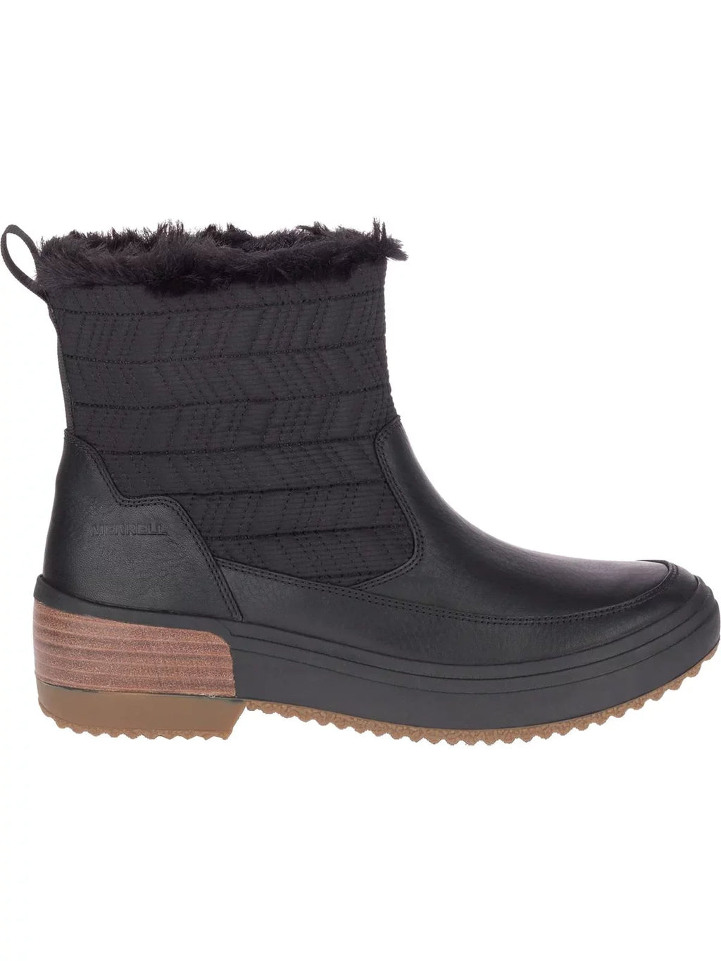 Bluff Womens Fur Merrell Lined Boots Leather Faux Haven Winter