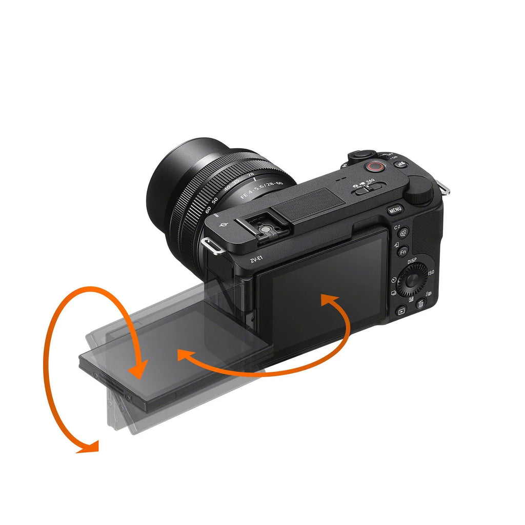 Alpha ZV-E1 Kit and Grip, 50mm Camera Mic (Black) with Mirrorless Lens,