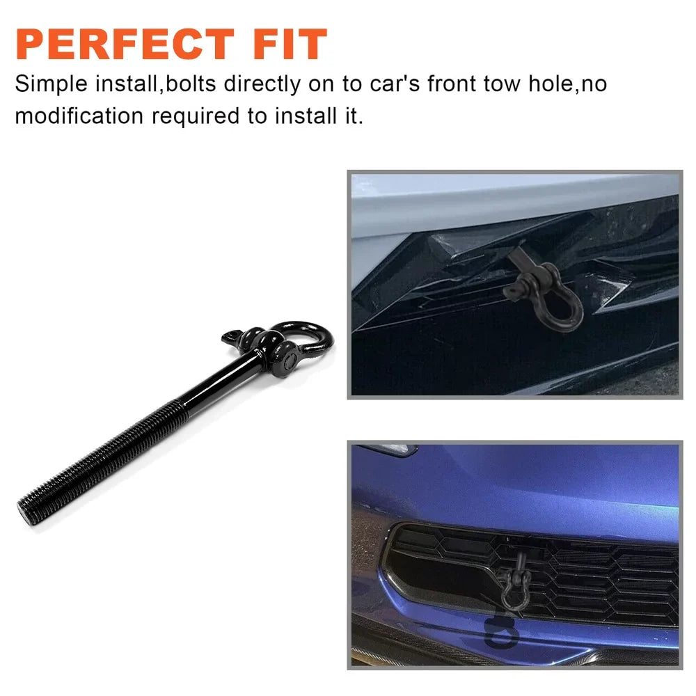 Rear for Tow Trailer GS ZR1 Corvette Hitch 15234068 Replaces 2014-2023 C8 Chevy C7 Hook Kojem Black Or Hook Front Steel Z06 Trunk