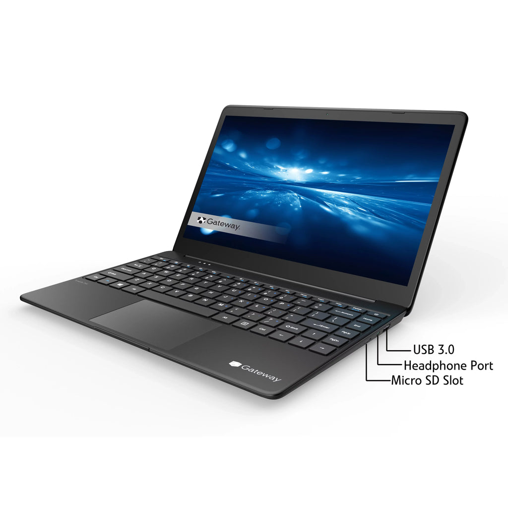 512GB Windows Webcam, Iris® Scanner, Xe SSD, Intel® Intel® Fingerprint i5-1135G7, RAM, Tuned Ultra 16GB Quad Core™ HDMI, Slim Core, Notebook, Black (Refurbished) by Home, 1MP Graphics, Restored FHD, 10 Gateway 14.1" THX™,