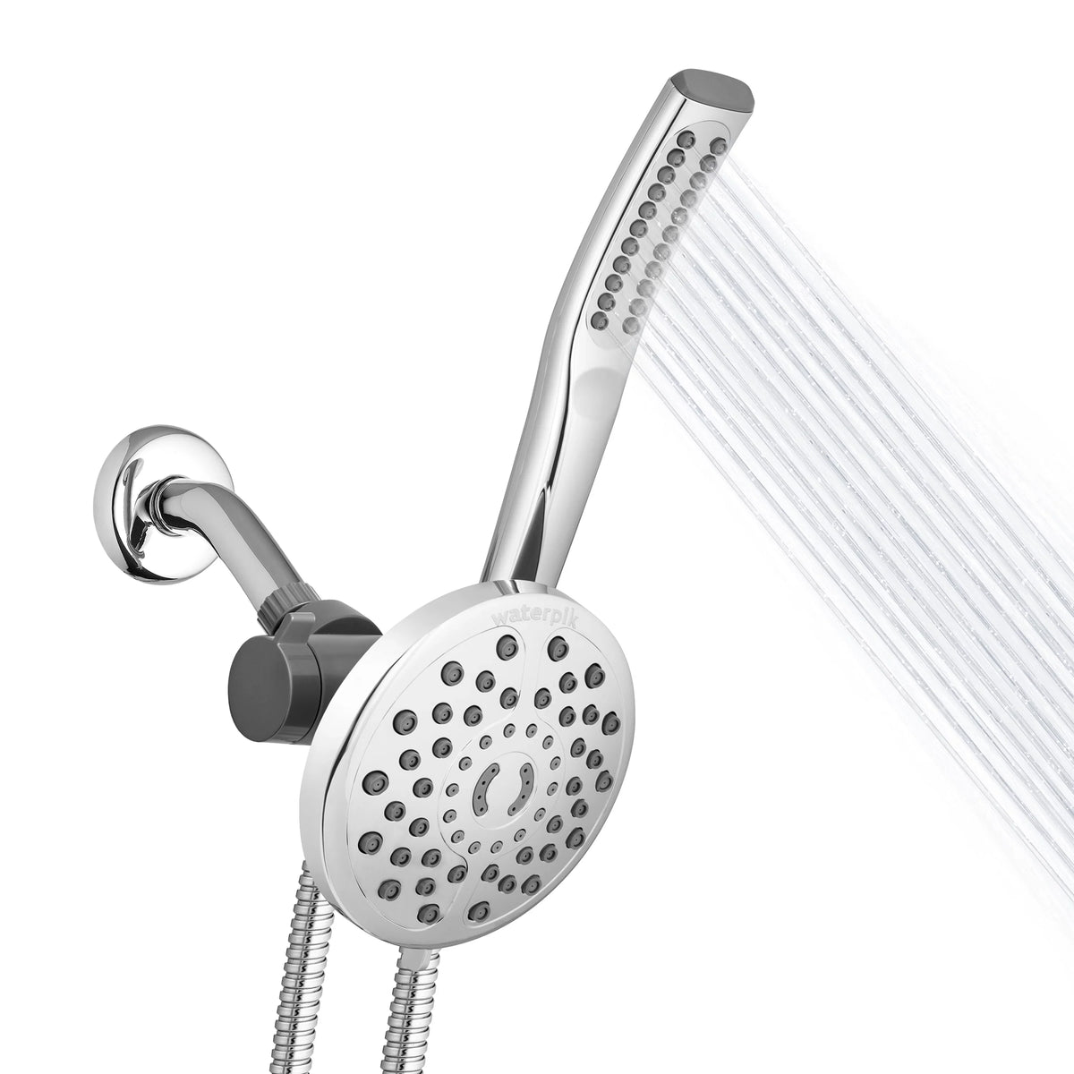 PowerWand Shower Spa PowerPulse Chrome, Combo Waterpik with Massage, XIB-633E-SBX-183ME