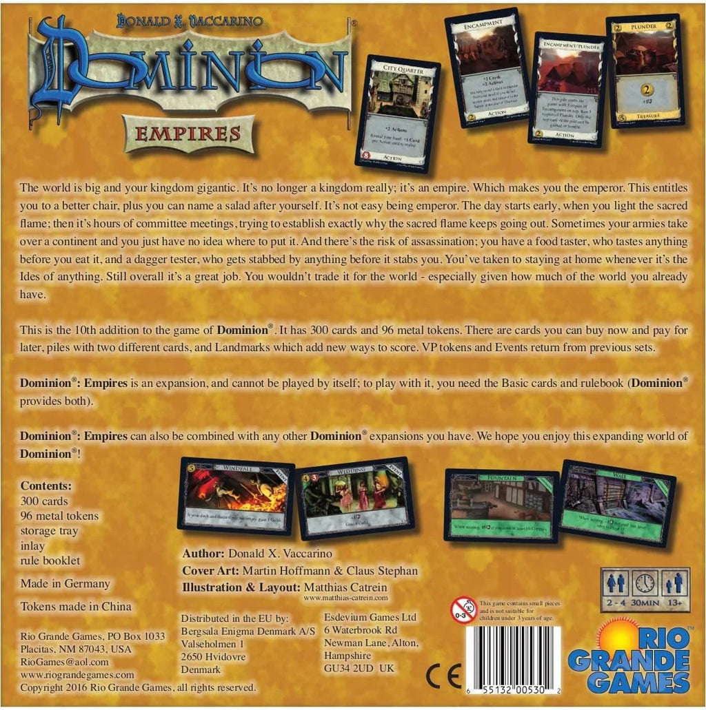 Games Game Dominion: Empires Board Rio by Grande Expansion,