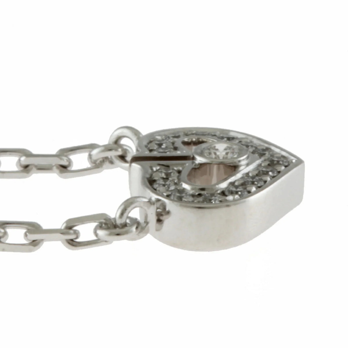 Diamond (Like Cartier Heart CARTIER C Pre-Owned Necklace 18K Ladies BRJ10000000119253 New)