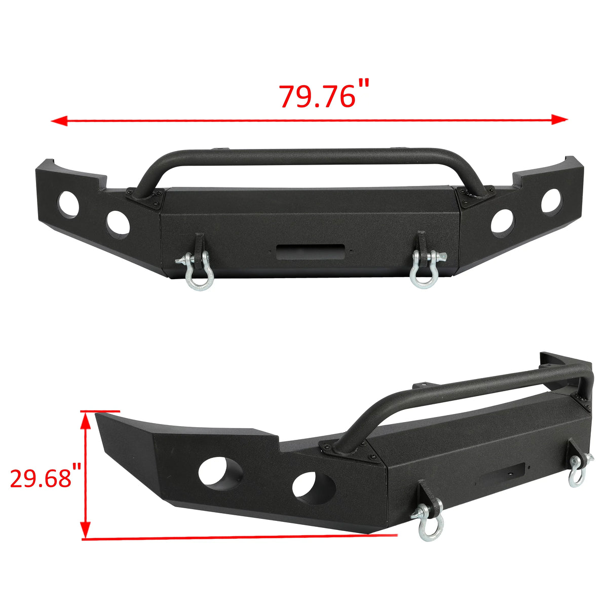 Front 2008 Push 2013 W/ 3-Piece 1500 D-Rings 2007-2013 HECASA Bar 2012 Bumper 2010 for Silverado 2009 Chevy Modular 2011
