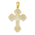 Cross Beautiful Pendant Budded 14K Lacey
