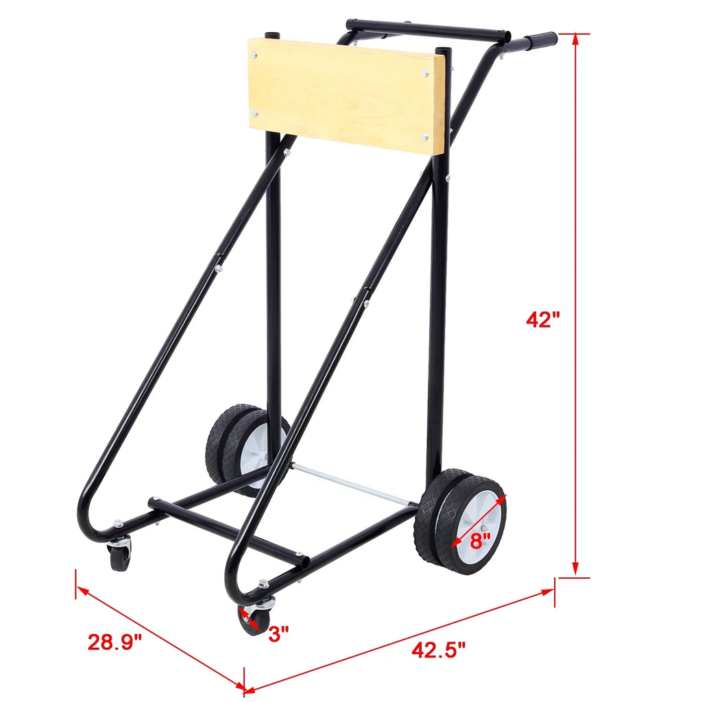 Boat Outboard Steel Easy Stand, with Wheels Capacity, and Mobility 315lbs Garage for Storage Perfect for Maintenance Motor -