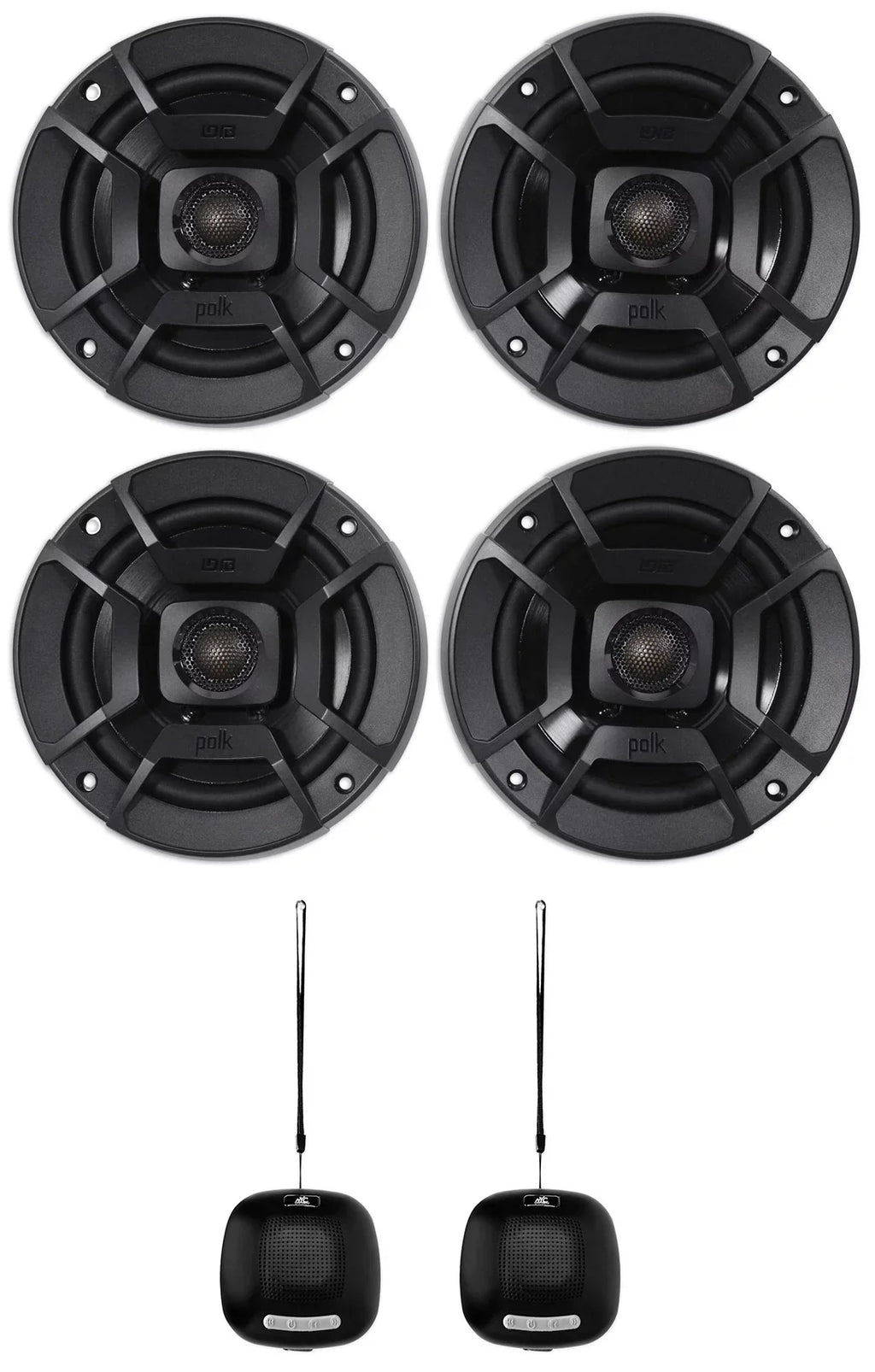 Marine/ATV/Motorcycle/Boat 600w Watt Car with Rockville 5.25" RPB1 DB522 Polk 10 Audio Bundle (2) Speakers (2) Audio
