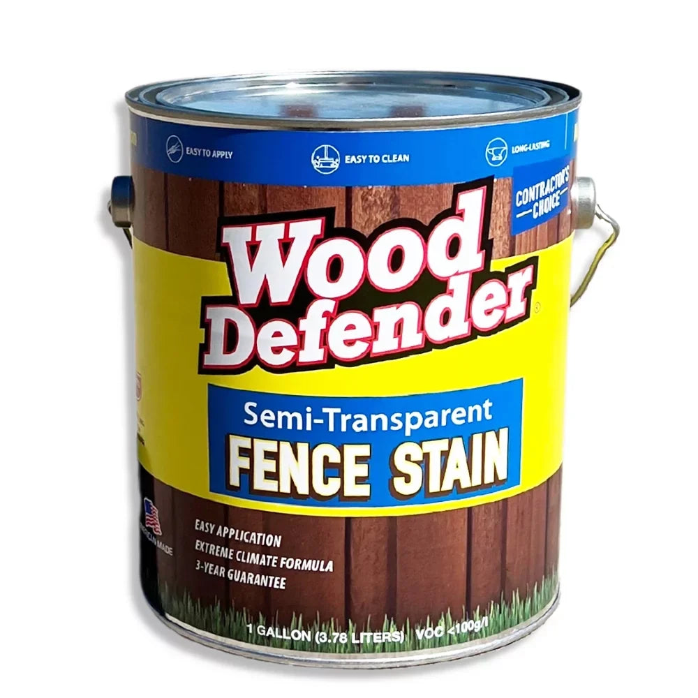 gallon BLACK Semi-Transparent Fence Wood Stain Defender