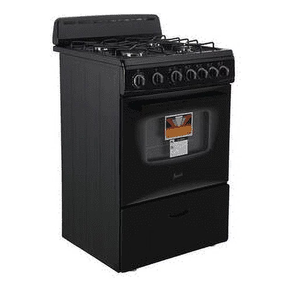 in Oven, Gas Compact 24" Black Avanti (GR2415CB) Range