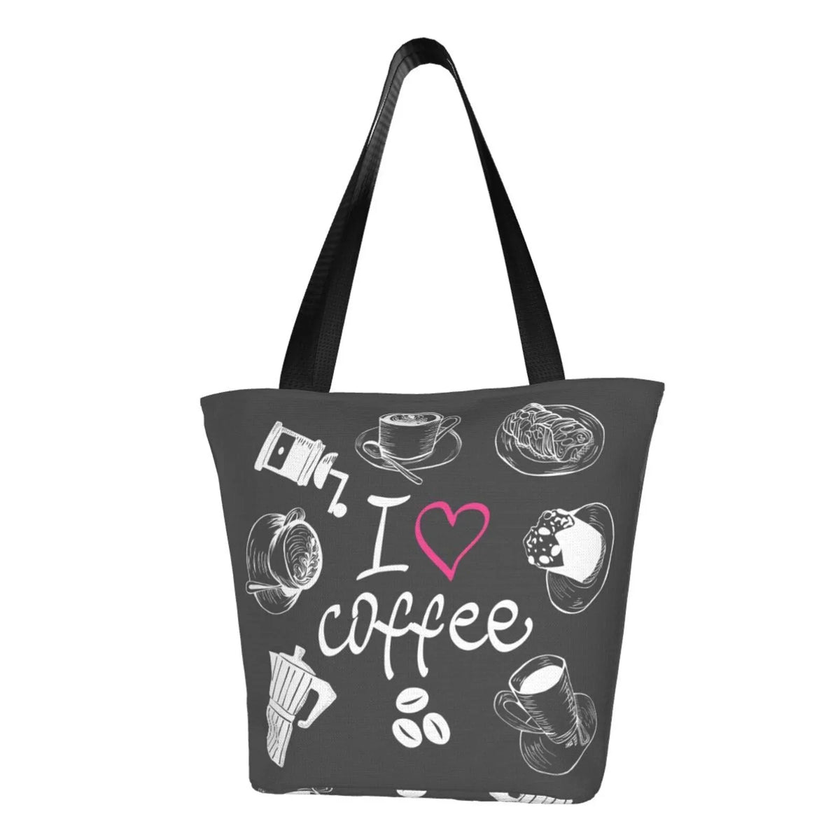 Love I Lukts Coffee Handbags Women'S Large Bag Capacity Bag,Shoulder Shopping Bag Tote Hobos