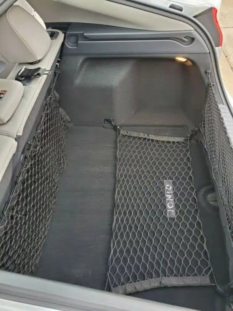 EACCESSORIES for Car 2 HYUNDAI (Qty.3) – for & Mesh – – Nets Organizer Premium Trunk IONIQ Compatible Organizer EA Trunk Envelope HYUNDAI Cargo IONIQ design Nets Cargo Hatchback 2017-2019 Elastic Floor