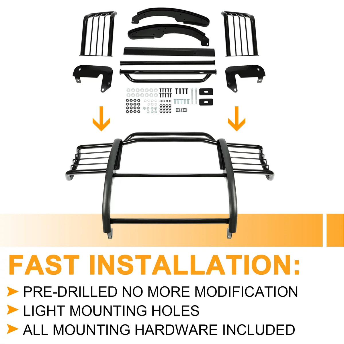 for Ranger Front 02 Truck Coated 07 Steel Mazda Guard B4000 11 Grill Powder Pickup Grille 06 05 09 Black 08 04 Brush 10 HECASA 2012 03 2001