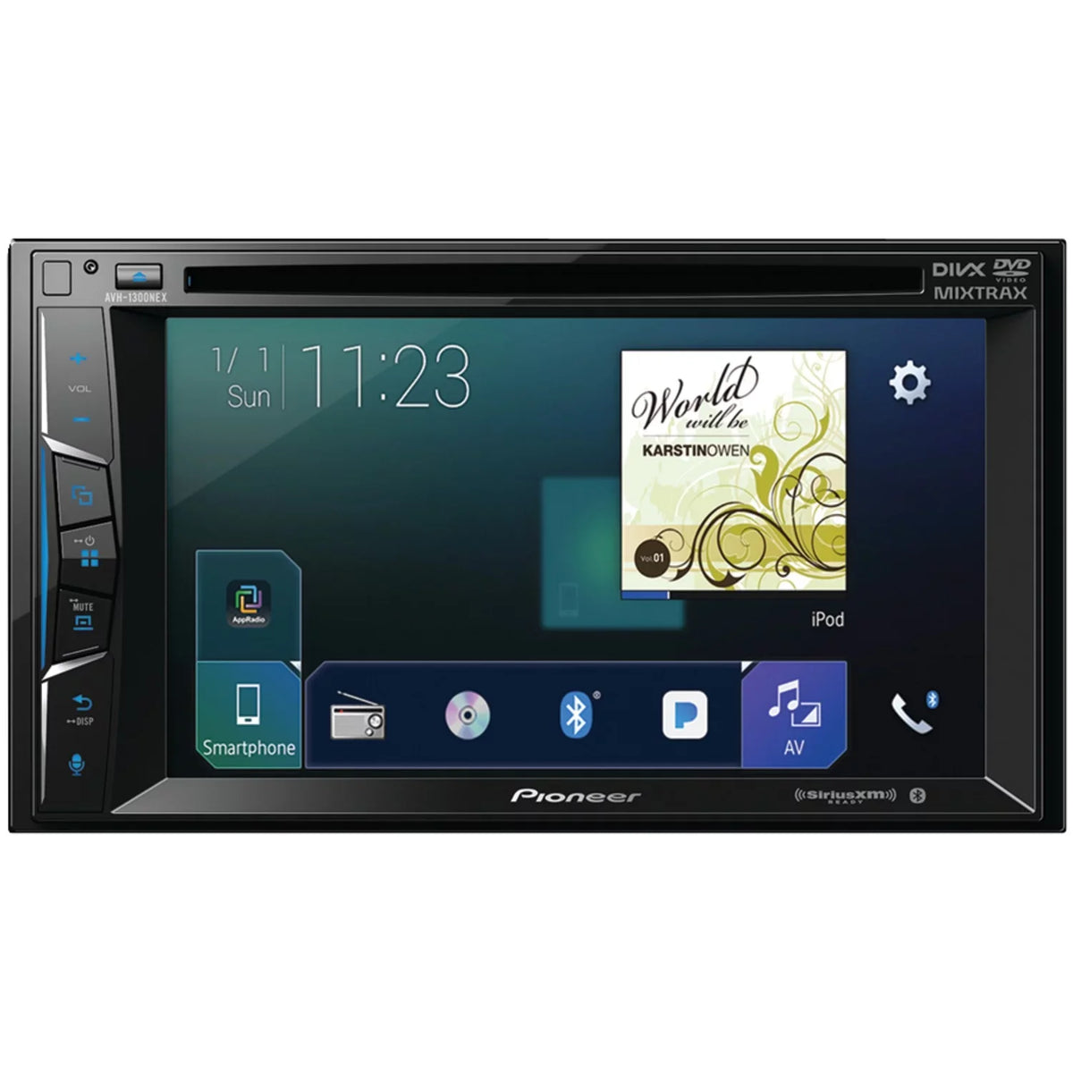 Ready CarPlay, Double-DIN SiriusXM NEX Pioneer FLAC DVD Audio and with Bluetooth, In-Dash Receiver 6.2" AVH-1300NEX