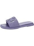 Sport Sandals Flat Double Burch Slide T Slides Leather Womens Tory