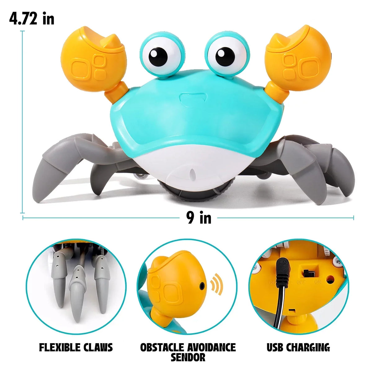 Learning Favorite 0-6 Years Months Little Time, Gift Crawling And 6-12 Multicolor Kids - Kids For Development Crawl Bambina Tummy Toddlers Cognitive Crab And Entertaining
