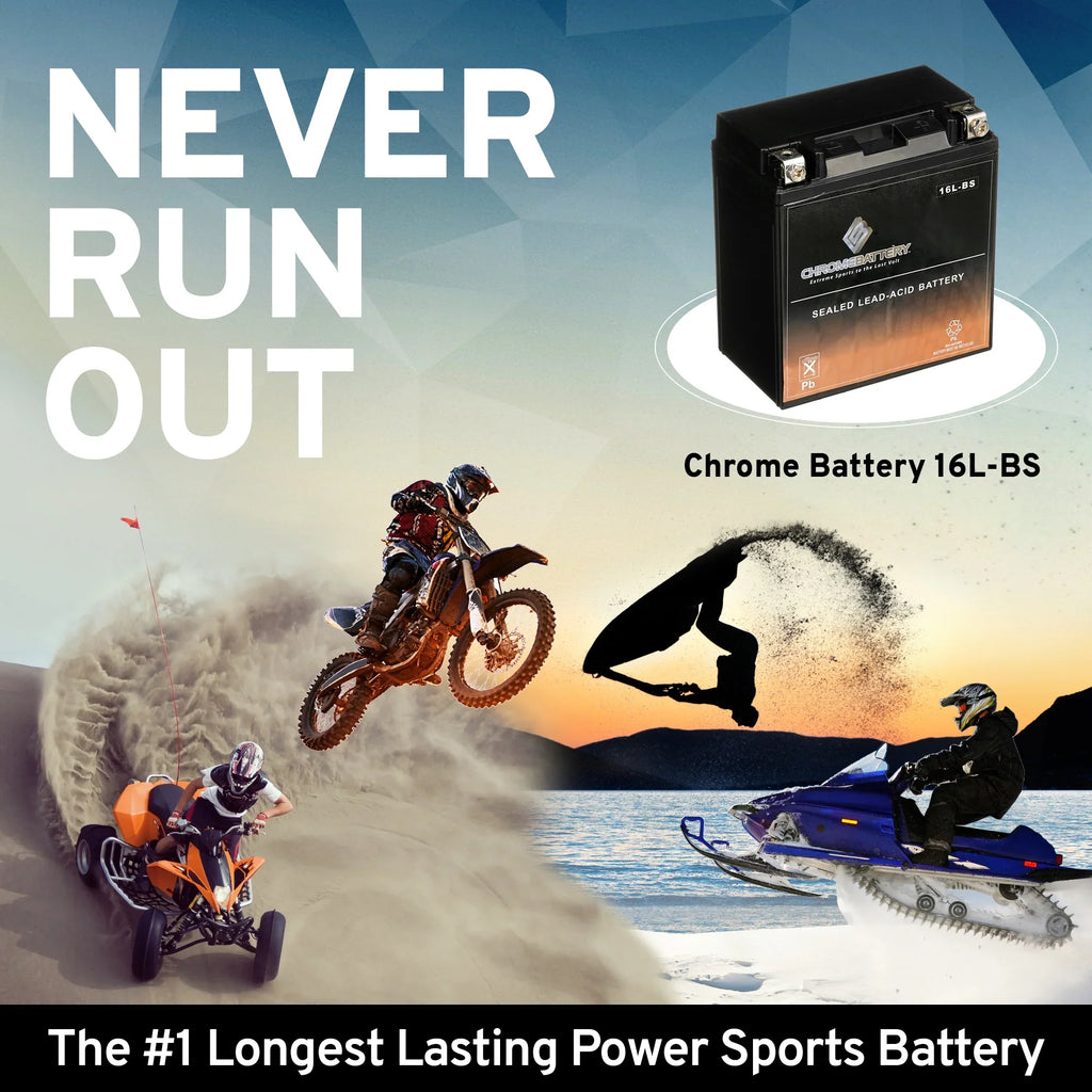 Sc YTX16L-BS Volt,14 (16L-BS for 230 Battery CCA) Kawasaki Battery 12 Ski Ah, 1995 Jl650 Jet Chrome