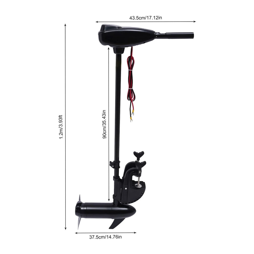 1.2HpThrust Outboard Boat Engine Fishing 12V 80Lbs Motor Motor Electric Trolling