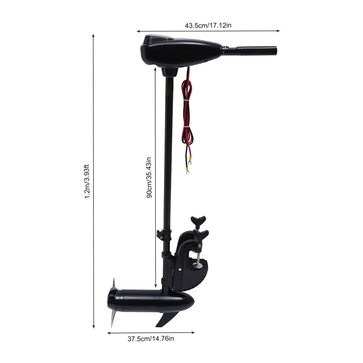 1.2HpThrust Outboard Boat Engine Fishing 12V 80Lbs Motor Motor Electric Trolling