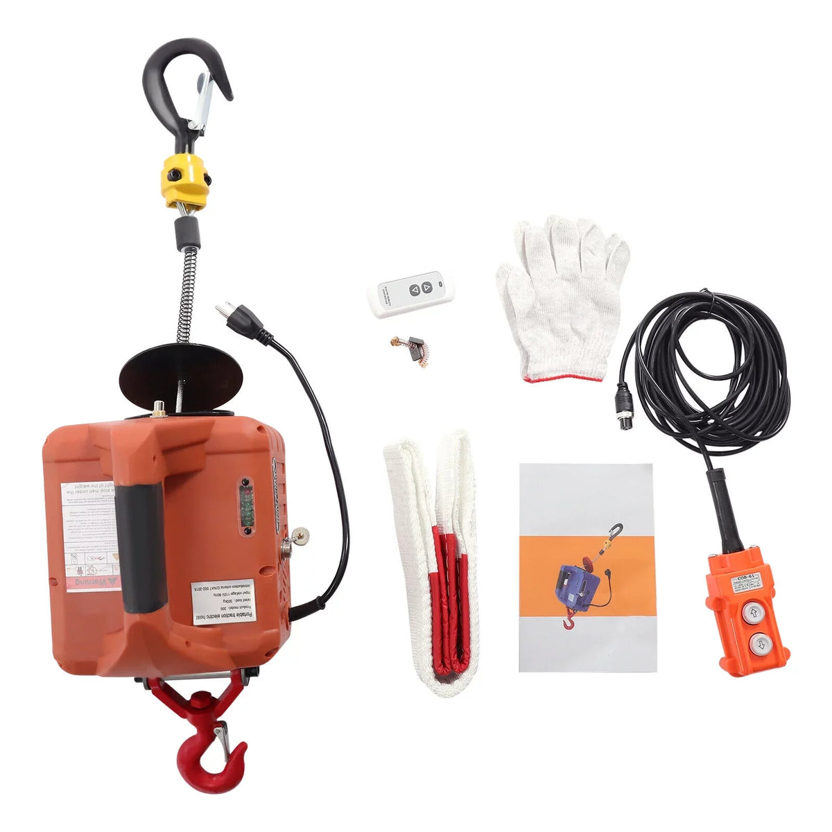 Winch Electric Hoists Remote Lift Wireless Portable TFCFL Crane 3in1 1100lbs