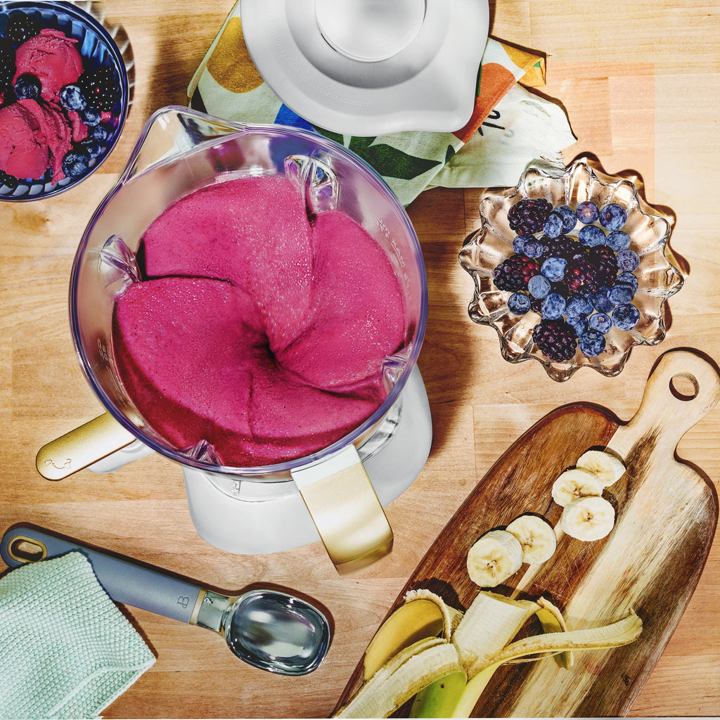 Beautiful by White Frozen Slush 60 Drew 4-Speed Barrymore Drink Icing Maker, oz Crush