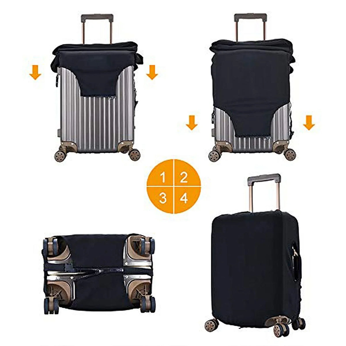 Suitcase And Flower Protector- Cover Suitcase Luggage Bees Kll Cover
