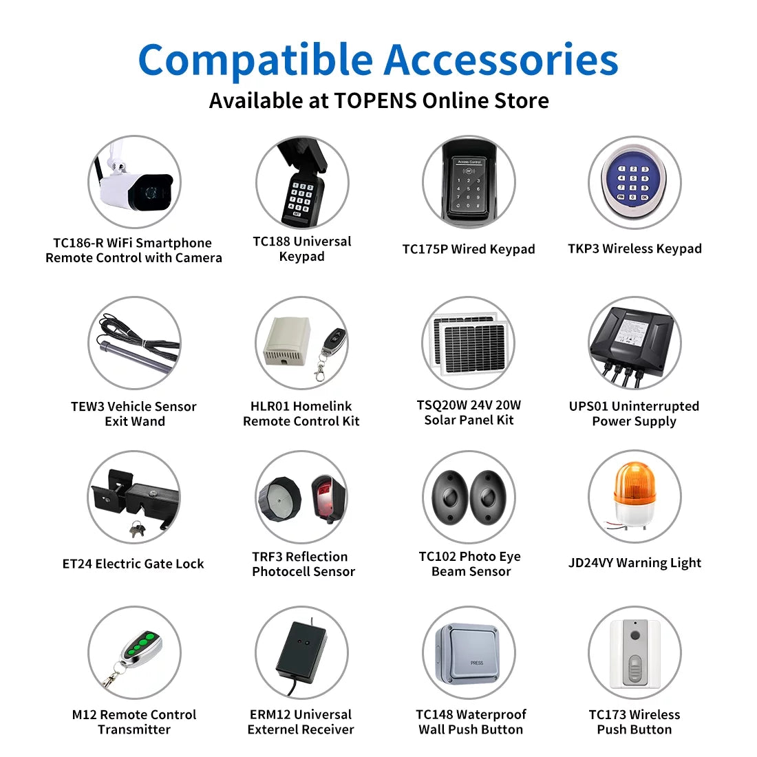 Operator Swing Compatible Remote Up TOPENS Gate Gate Opener Gate to Motor Automatic for Kit Single 16ft, Duty Battery Control with Solar Swing Single A5S Powered Medium Gates