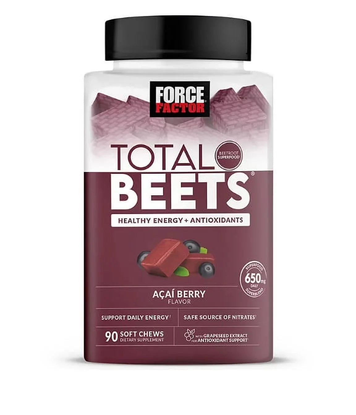 Beet (90 ct.) Beets, Chews, Force Total Superfood Acai Root Factor Soft Berry