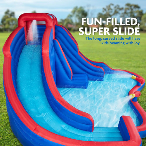 & Kids Slide Water Water Park Backyard up Sunny Fun & Inflatable Blow for Pool,