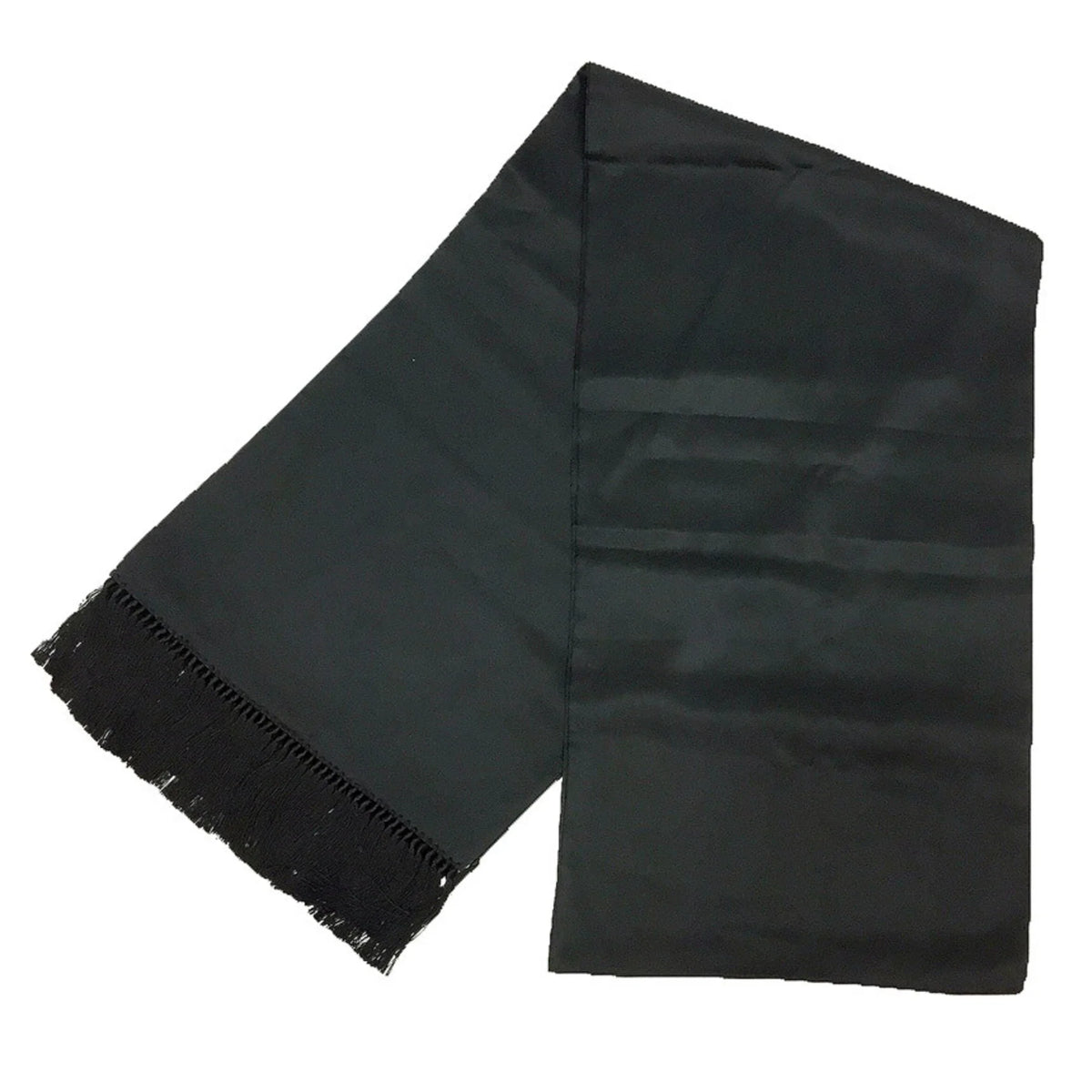 Black Celine Long Pre-Owned aq9190 Silk Scarf CELINE Stole (Good) Muffler