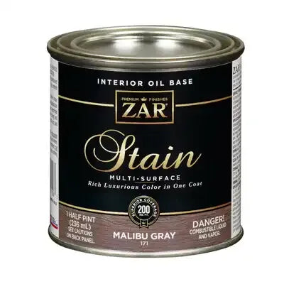 Gray, Pint Zar Liquid Can Stain, Malibu Interior Wood 1/2 17106
