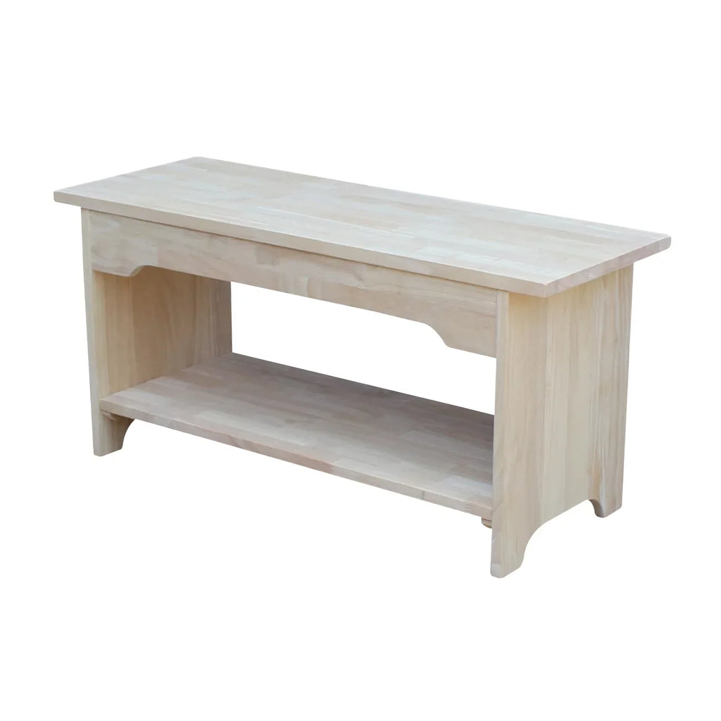 Indoor Unfinished Concepts Solid - Long, Brookstone 36" Bench Wood International